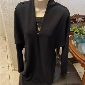 Anthropologie daily practice Chic Black Long Sleeve dress size XL